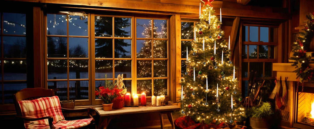 TreeLume - Χριστουγεννιάτικα κεριά LED για δέντρα με κρυστάλλινη μπάλα