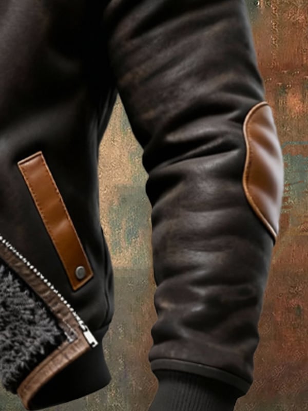 Pessina - Κομψό δερμάτινο μπουφάν με κουκούλα και μακριά μανίκια