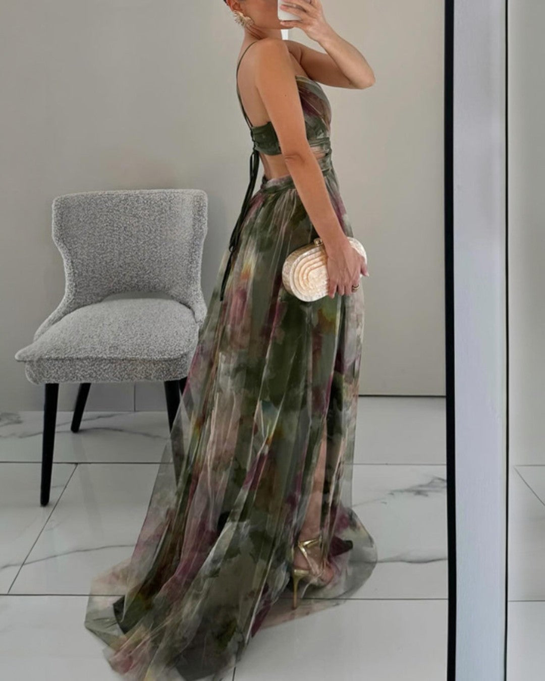 Tunika - Μακρύ φόρεμα με floral τύπωμα