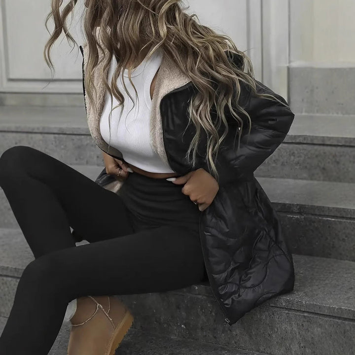 Nayela -  Hőálló Kabát Cipzárral és Kapucnival