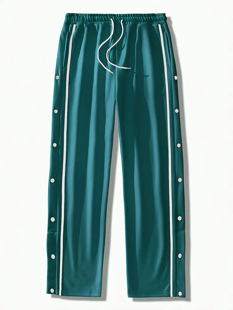 Mendis - Περιστασιακό αθλητικό παντελόνι με ίσια γραμμή και κουμπιά