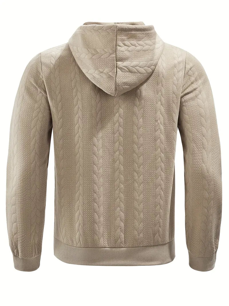 Philipp - Casual φούτερ με κουκούλα και φερμουάρ και μακριά μανίκια
