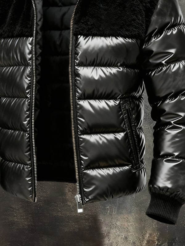 Maignan - Ρετρό ζεστό βελούδινο παττσγουόρκ μπουφάν για εξωτερική χρήση