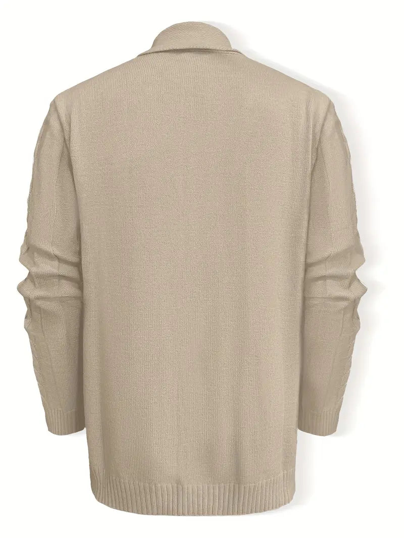 Hatem - Περιστασιακό πλεκτό ζακέτο με μακριά μανίκια