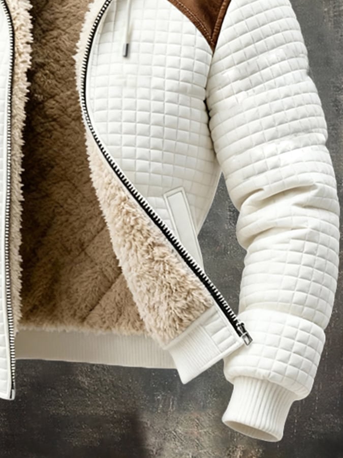 Vikram - Ρετρό ζεστό μπουφάν για εξωτερική χρήση με σχέδιο βάφλας