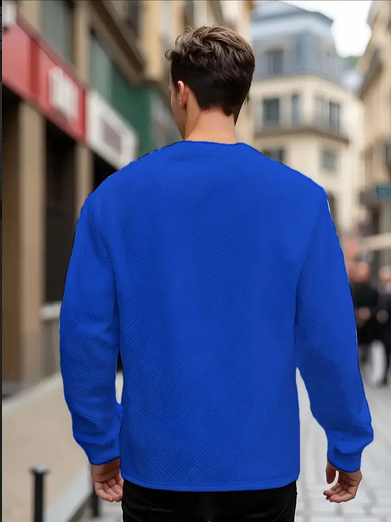 Malinga - Περιστασιακό Γεωμετρικό μοτίβο Φούτερ Με μακρύ μανίκι