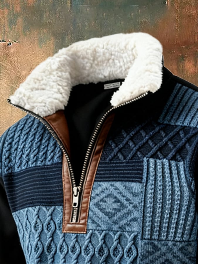 Abbott - Περιστασιακό ρετρό φούτερ με χρωματικό μπλοκ