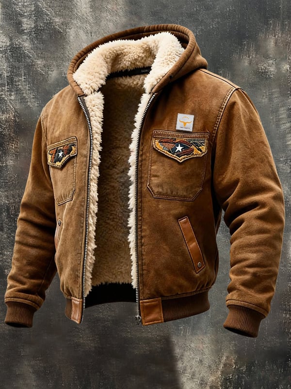 Politano - Ρετρό δερμάτινο μπουφάν