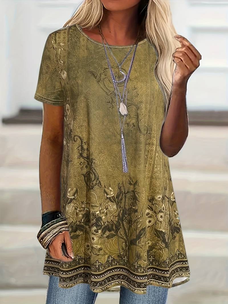 Abhishani - Φαρδύ T-shirt με λουλουδάτο μοτίβο