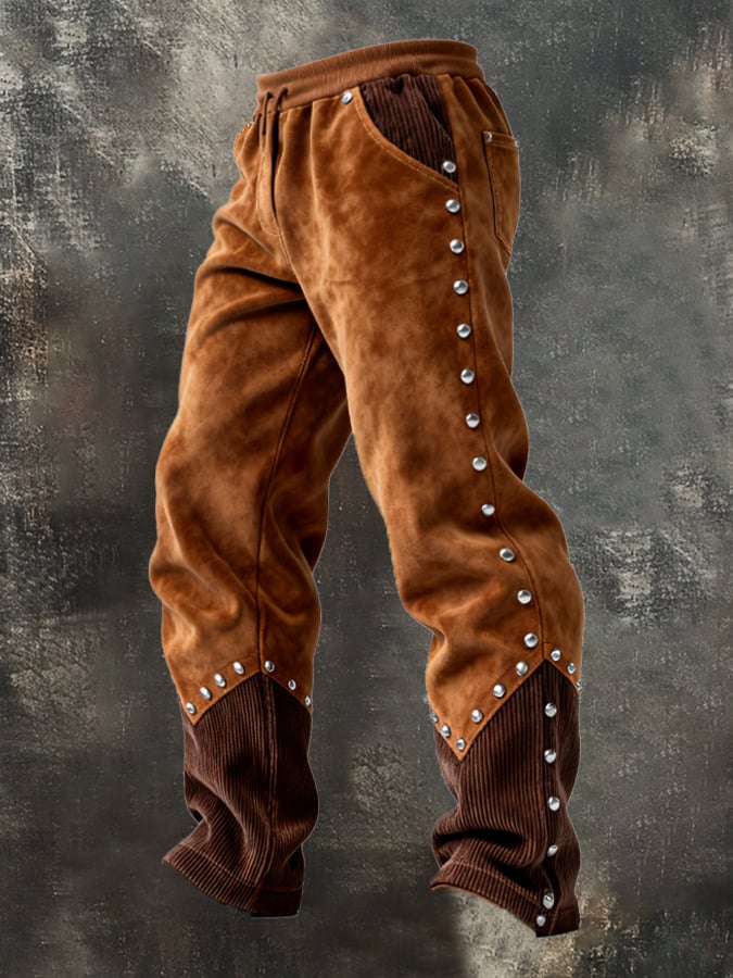 Overton - Ρετρό παντελόνι για υπαίθριες περιπέτειες με κορδόνια και ραφές