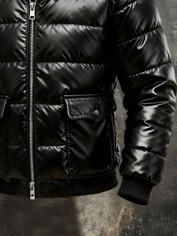 Moussa - Ρετρό μπουφάν με γούνα στο γιακά