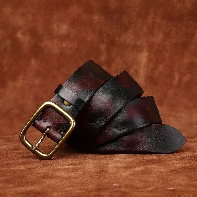 Lacy - Ζώνη από γνήσιο δέρμα Στρατιωτικό καμουφλάζ