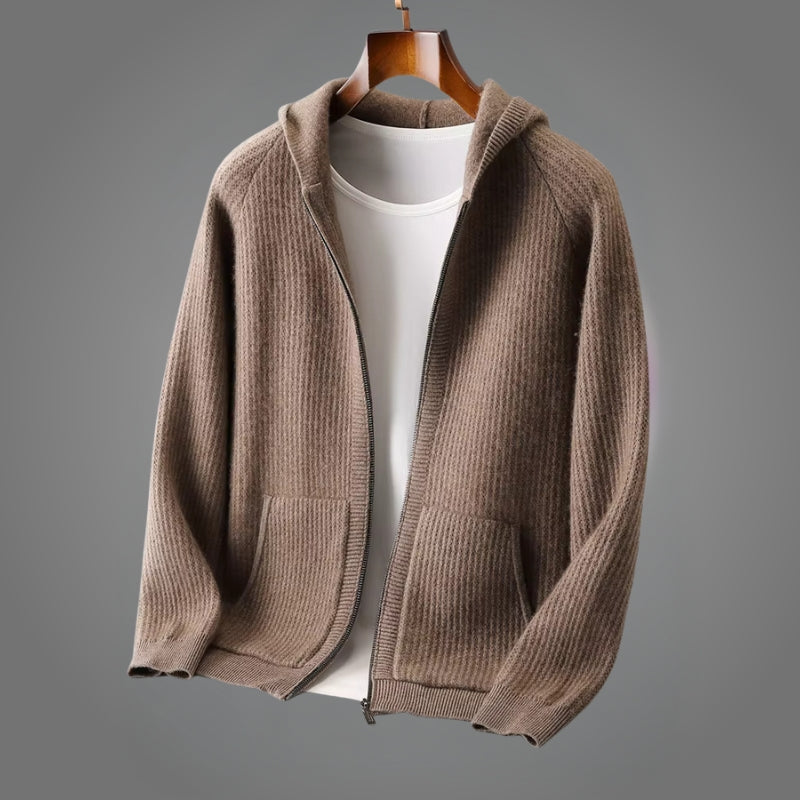 Romain - Πλεκτό φούτερ με κουκούλα και φερμουάρ