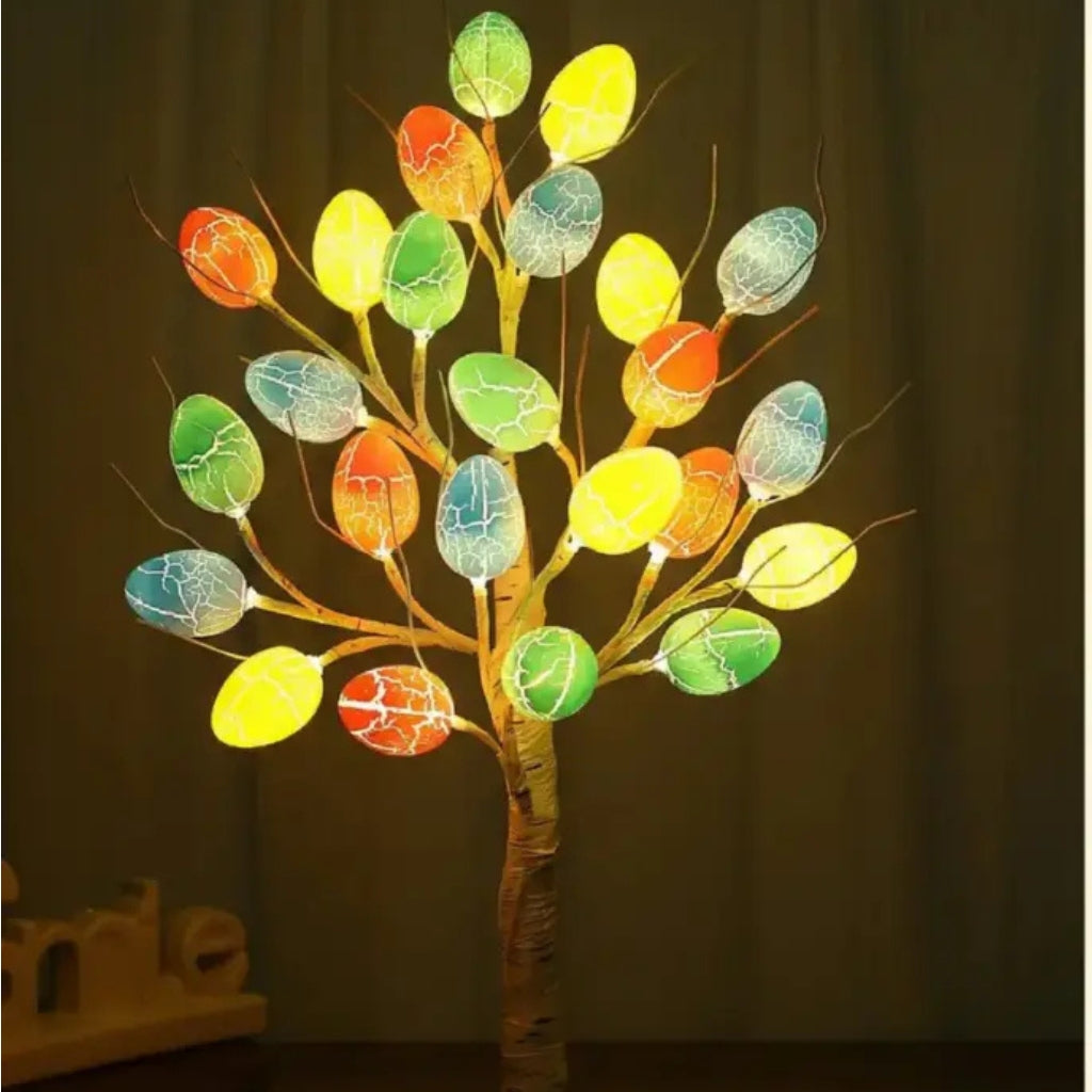 SpringAura - Πολύχρωμο πασχαλινό δέντρο με LED για εορταστική διακόσμηση του σπιτιού