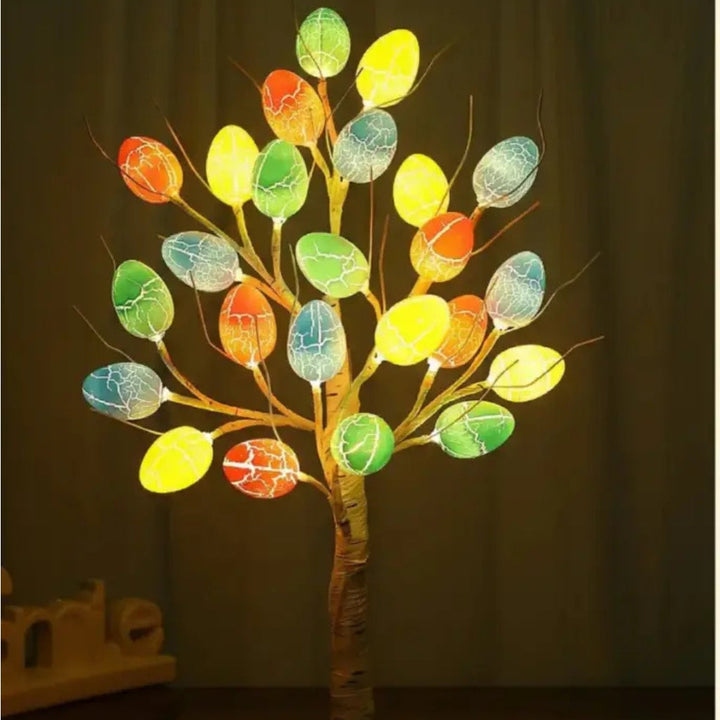 SpringAura - Πολύχρωμο πασχαλινό δέντρο με LED για εορταστική διακόσμηση του σπιτιού