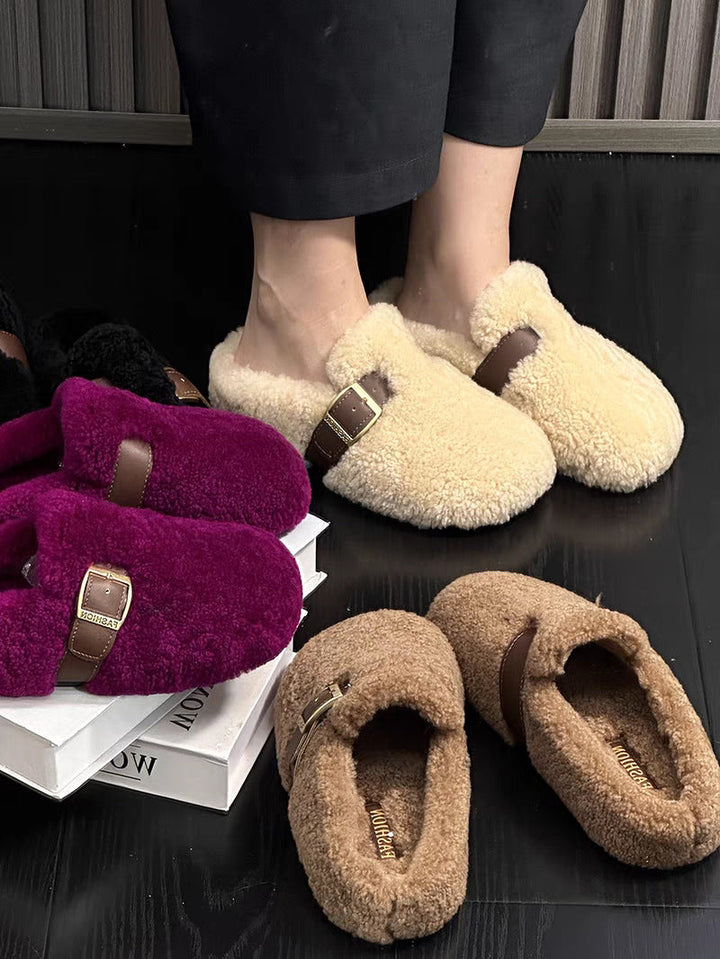 Zilvia - Ζεστά παπούτσια από μαλλί αρνιού σε στυλ νεράιδας