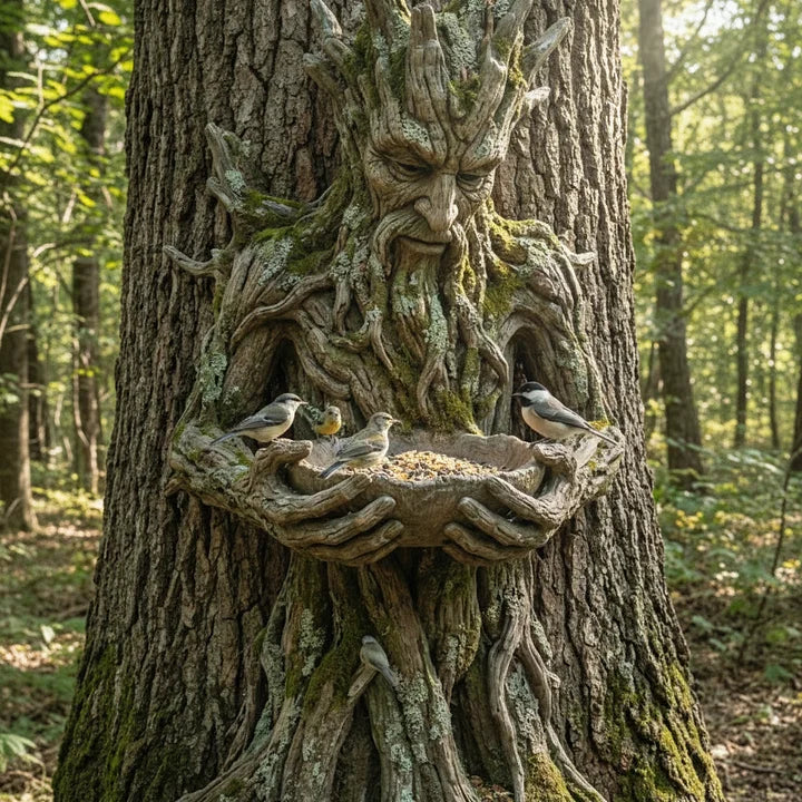 NatureHold - Ένα γλυπτό για τη σίτιση πουλιών ενσωματωμένο σε δέντρο