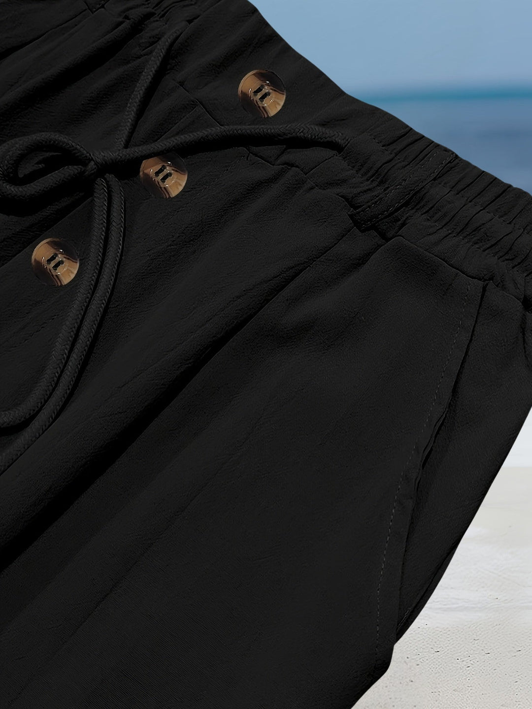 Aznar - Περιστασιακό λινό παντελόνι με ελαστική μέση