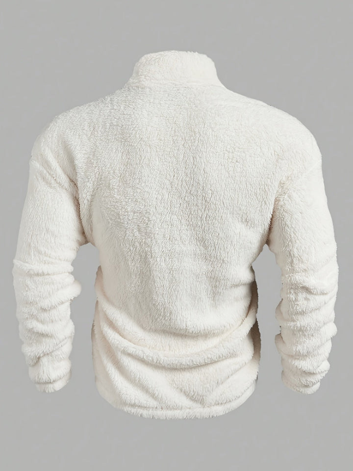 Kamil - Πουλόβερ με μισό φερμουάρ από φλις