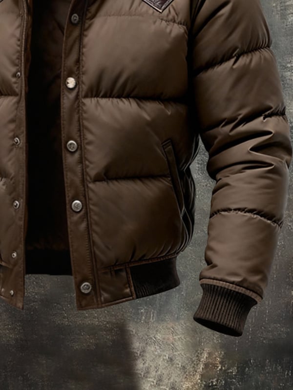 Benzema - Κομψό μακρυμάνικο ζεστό δερμάτινο μπουφάν