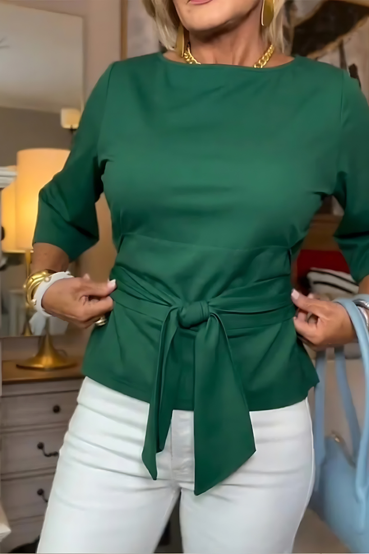 Shaniera - Κομψό τοπ με δέσιμο στη μέση