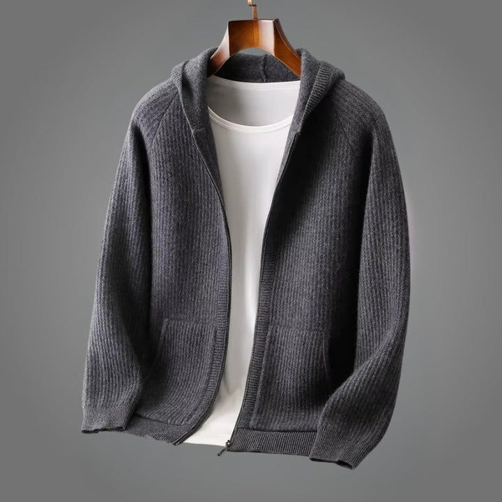 Romain - Πλεκτό φούτερ με κουκούλα και φερμουάρ