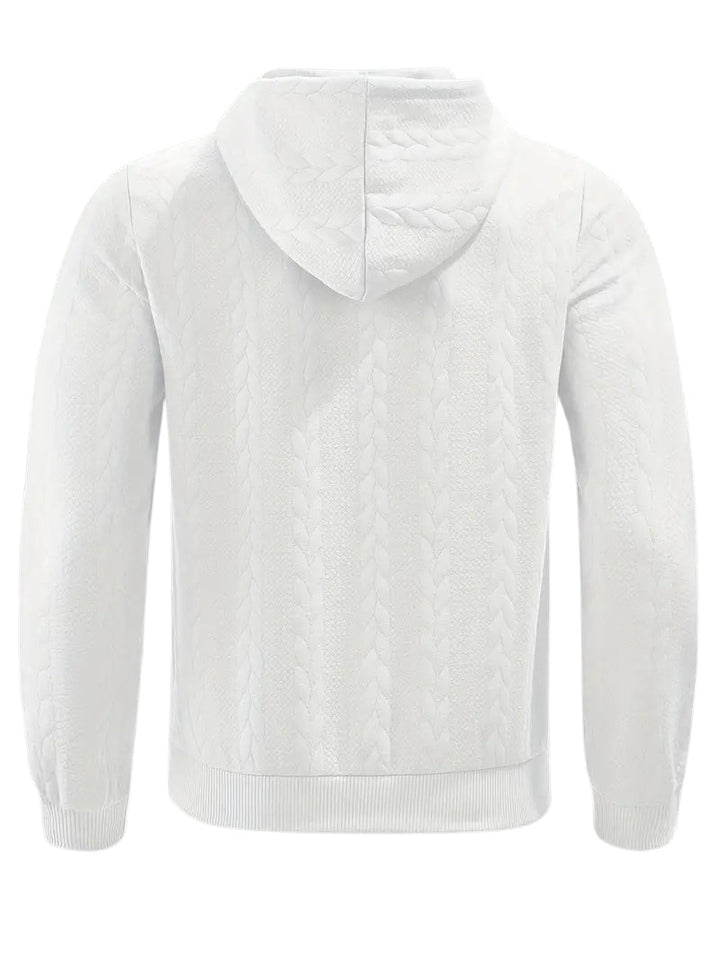 Philipp - Casual φούτερ με κουκούλα και φερμουάρ και μακριά μανίκια