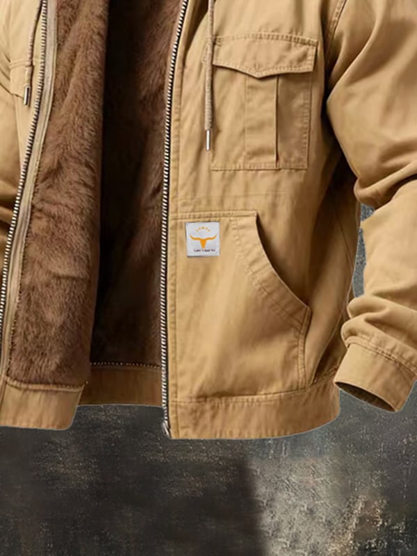 Riccardo - Ρετρό μπουφάν με κουκούλα και τσέπη