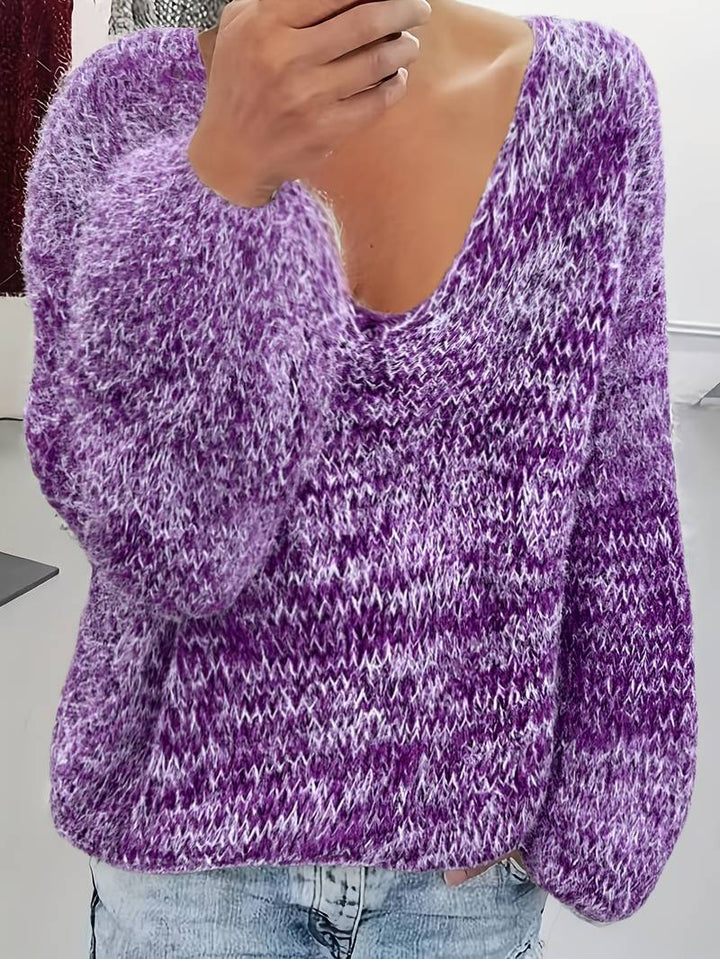 Lital - Κομψό μαλακό πουλόβερ με V-neck