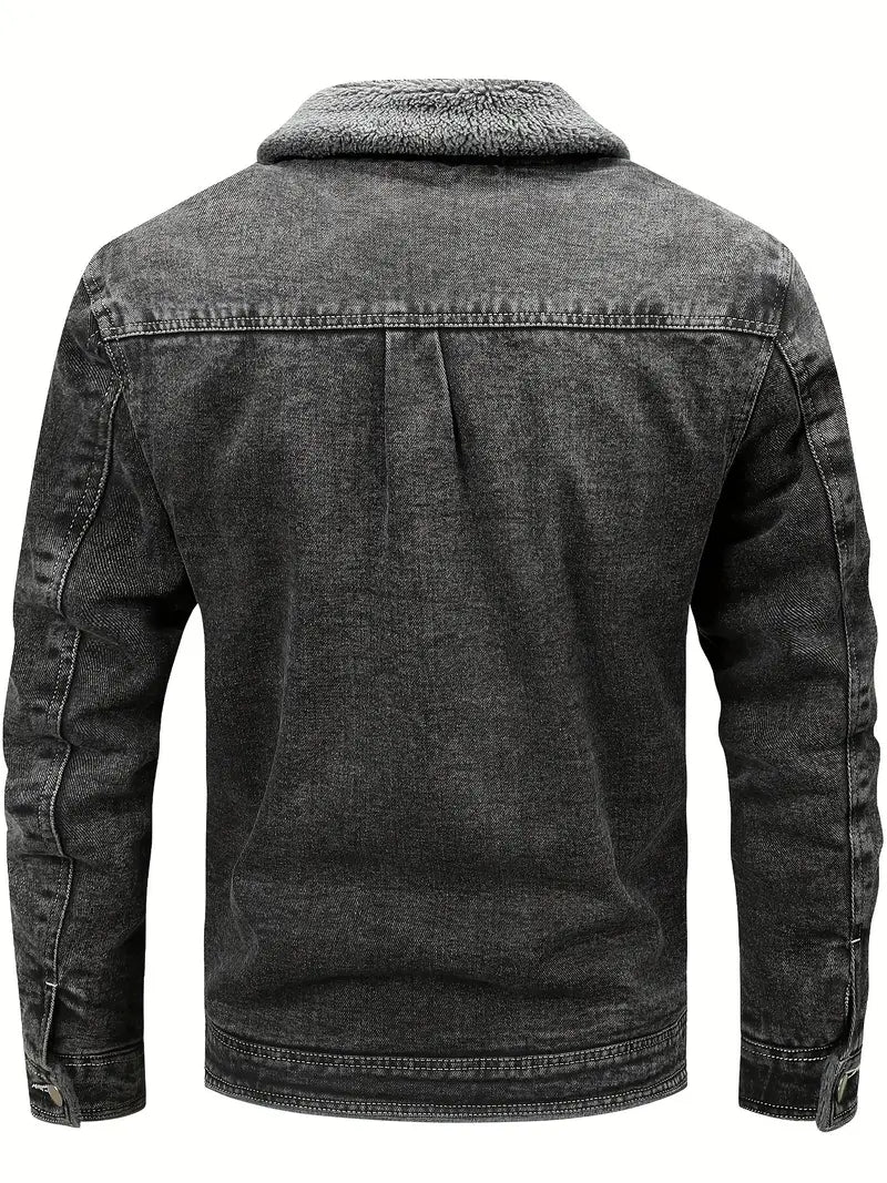 Geoffroy - Σοδειά τζιν μπουφάν με φλις φόδρα