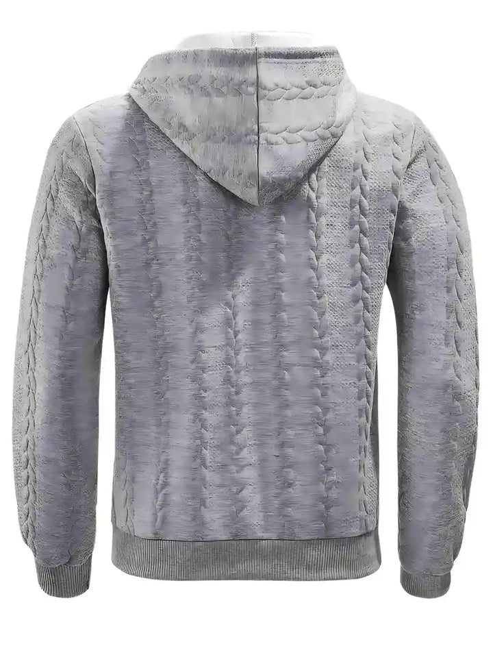 Philipp - Casual φούτερ με κουκούλα και φερμουάρ και μακριά μανίκια