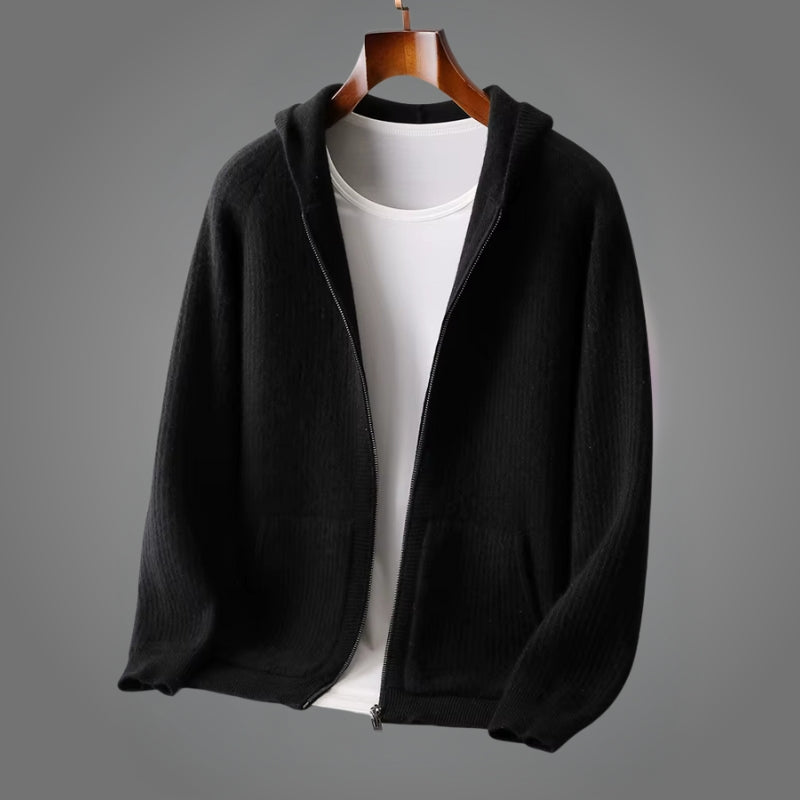 Romain - Πλεκτό φούτερ με κουκούλα και φερμουάρ