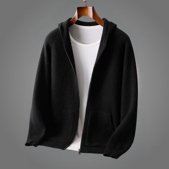 Romain - Πλεκτό φούτερ με κουκούλα και φερμουάρ