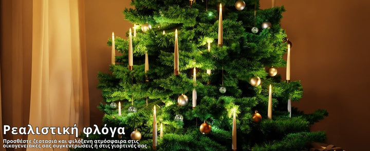 TreeLume - Χριστουγεννιάτικα κεριά LED για δέντρα με κρυστάλλινη μπάλα