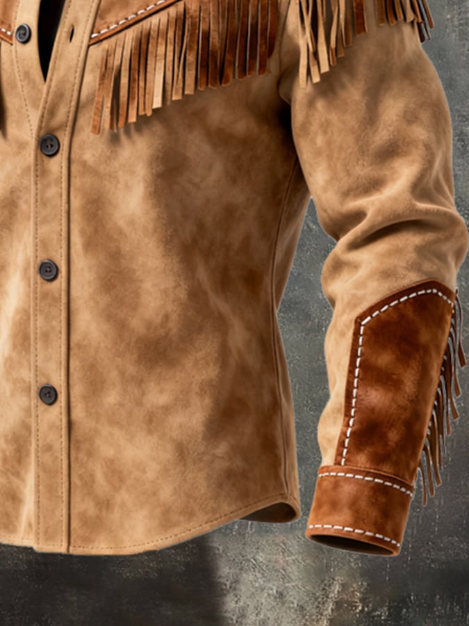 Finch - Μπλούζα με μακριά μανίκια σε vintage στυλ με σχέδιο φούντες