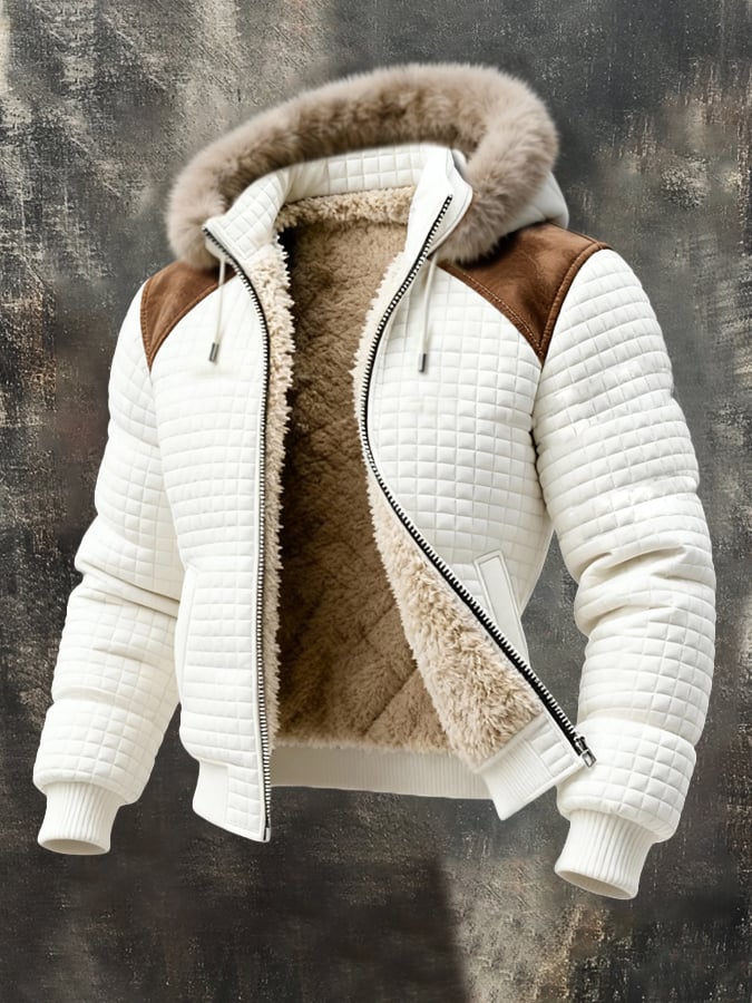 Vikram - Ρετρό ζεστό μπουφάν για εξωτερική χρήση με σχέδιο βάφλας