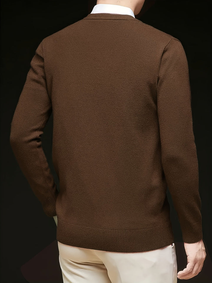 Dionysis - Πλεκτό πουλόβερ με V-neck «Cross Border»