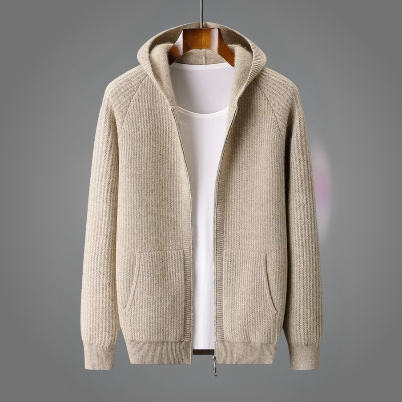 Romain - Πλεκτό φούτερ με κουκούλα και φερμουάρ