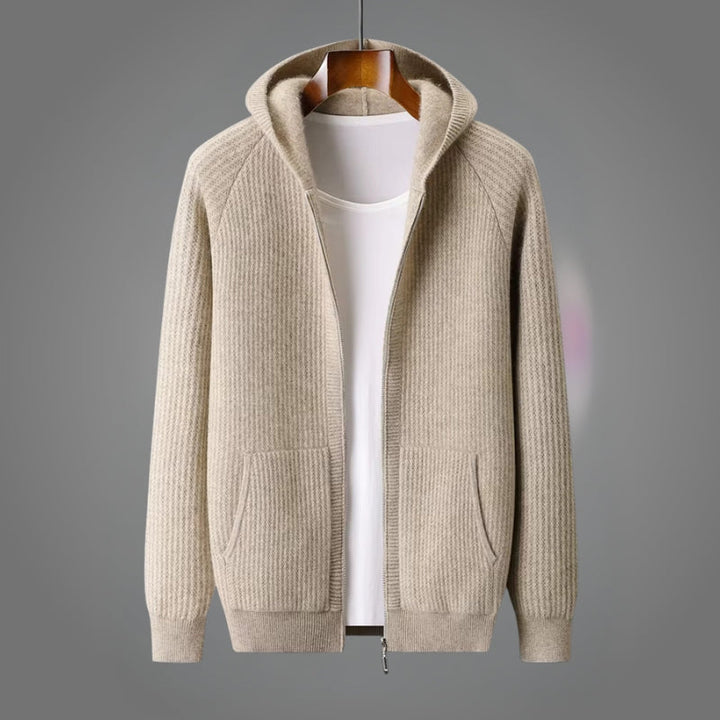 Romain - Πλεκτό φούτερ με κουκούλα και φερμουάρ