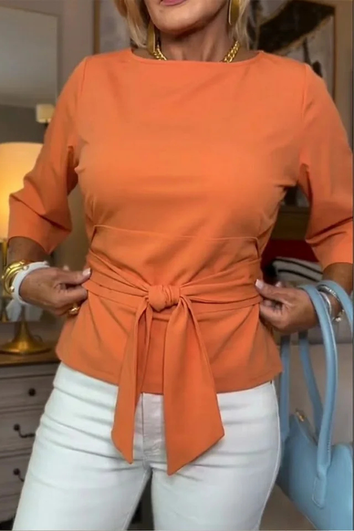 Shaniera - Κομψό τοπ με δέσιμο στη μέση