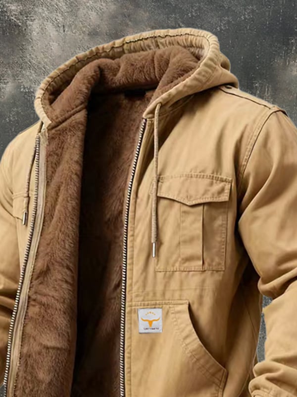 Riccardo - Ρετρό μπουφάν με κουκούλα και τσέπη