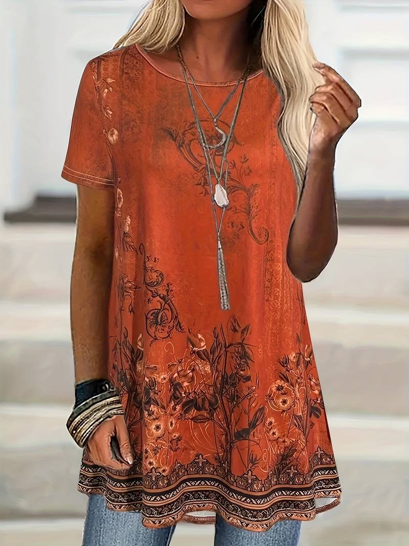 Abhishani - Φαρδύ T-shirt με λουλουδάτο μοτίβο
