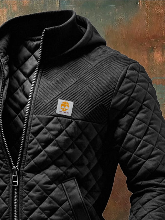 Istvan - Μπουφάν με καπιτονέ patchwork και πολλαπλές τσέπες