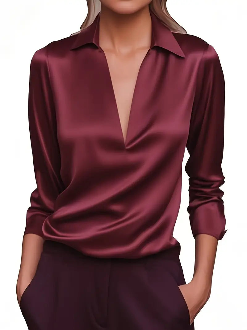 Nadene - Πολυτελής μπλούζα με V-neck