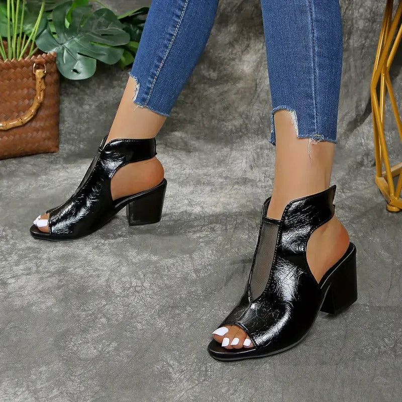 Thomis - Αντιολισθητικά δερμάτινα σανδάλια με ανοιχτή μύτη