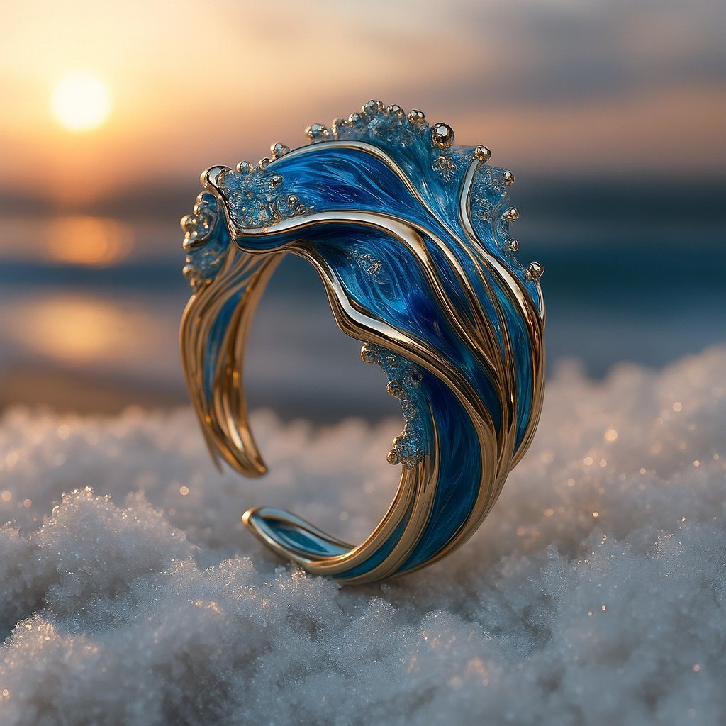 Yarelia - Αντίκα κυματιστό δαχτυλίδι