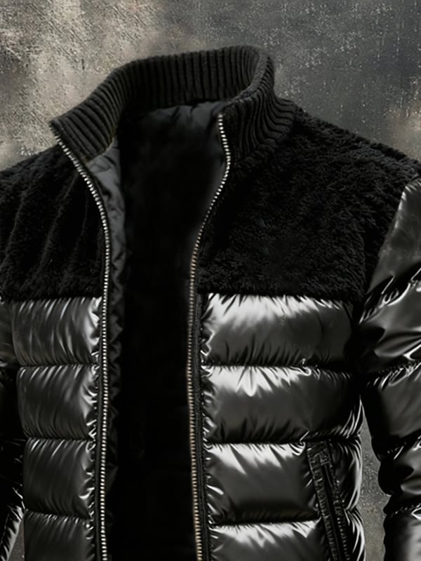 Maignan - Ρετρό ζεστό βελούδινο παττσγουόρκ μπουφάν για εξωτερική χρήση