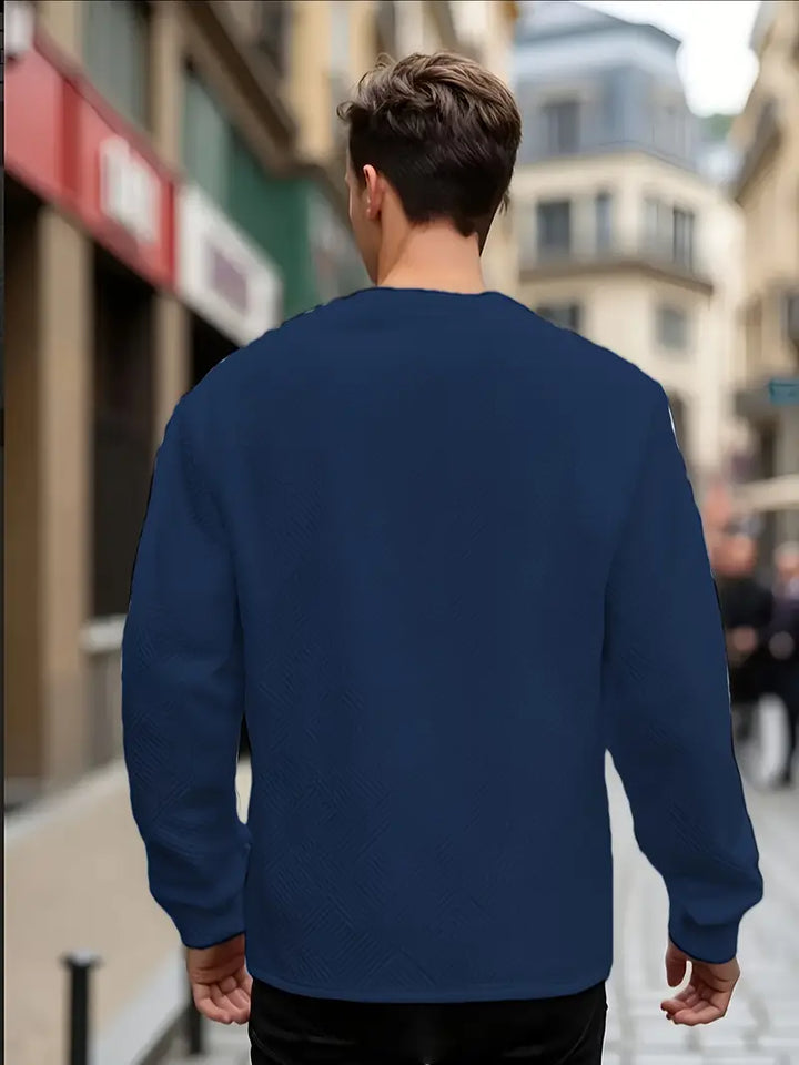 Malinga - Περιστασιακό Γεωμετρικό μοτίβο Φούτερ Με μακρύ μανίκι