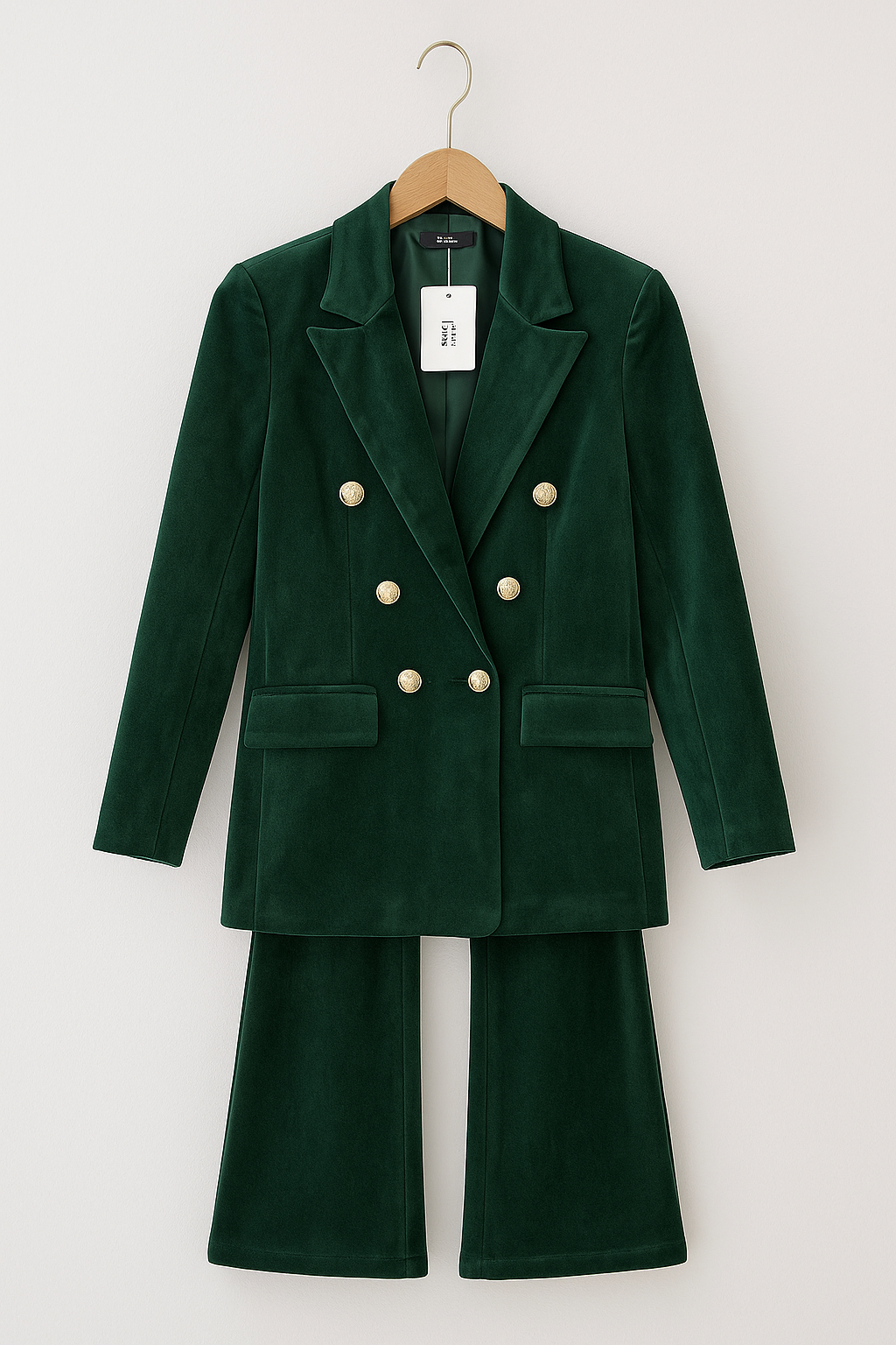 Dimitra - Βελούδινο σετ με διπλό πέτο