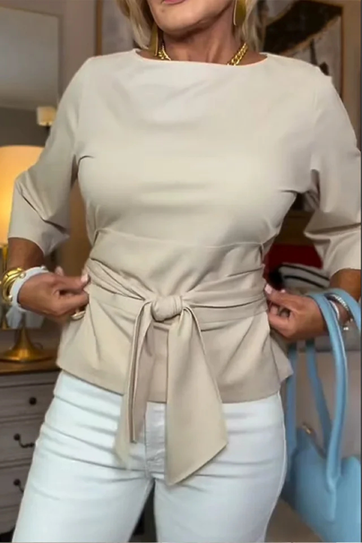 Shaniera - Κομψό τοπ με δέσιμο στη μέση